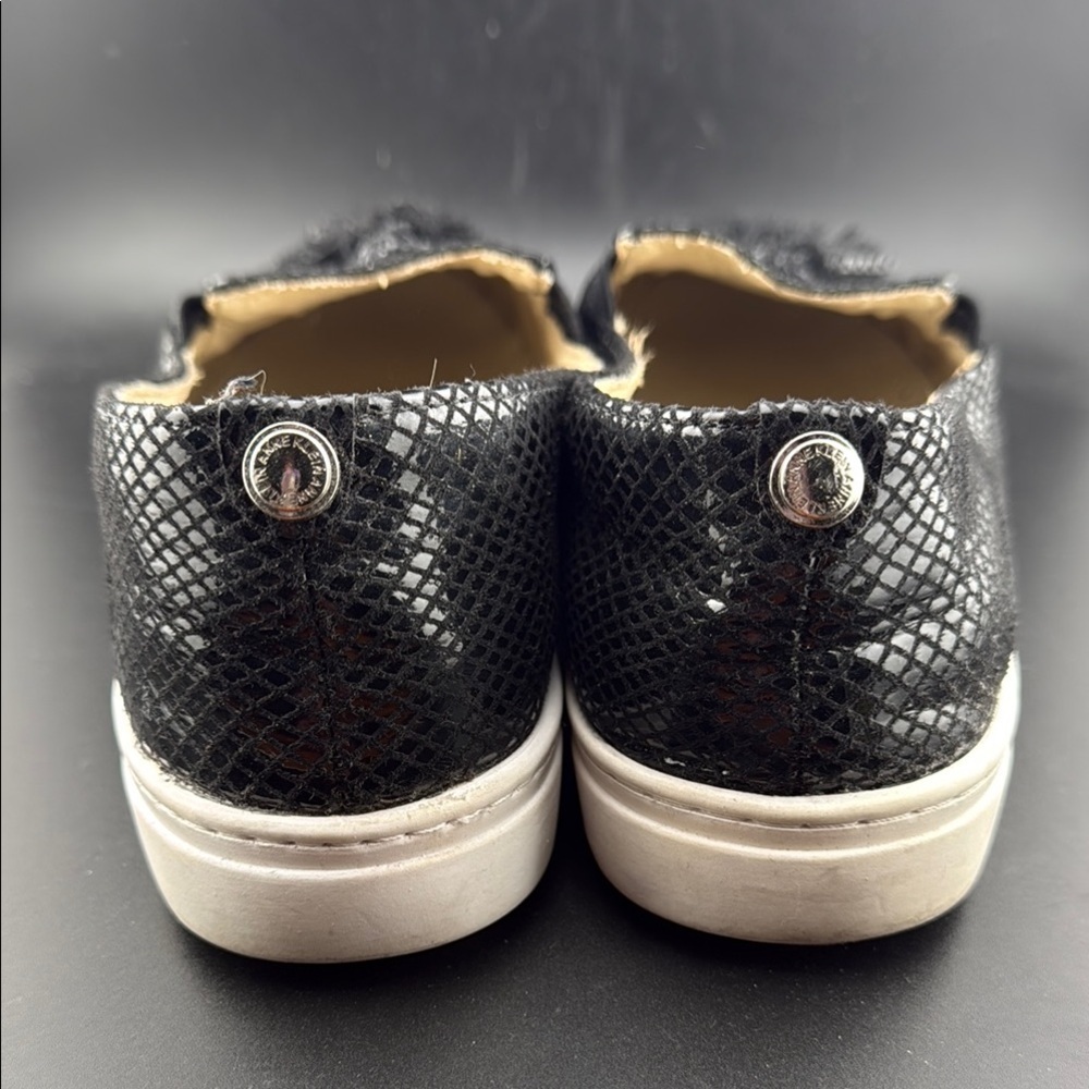 Anne Klein  Black Textured Loafers - Picture 3 of 4